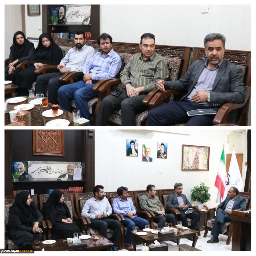 دیدار رئیس دانشگاه آقای دکتر عبدالله پور به همراه جمعی از همکارن مرکز با فرماندار  آقای مهندس رضایی 2